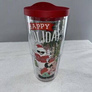 Mickey Minnie Mouse 24 oz Holiday Tumbler * New with Slight Defect * GREAT GIFT!